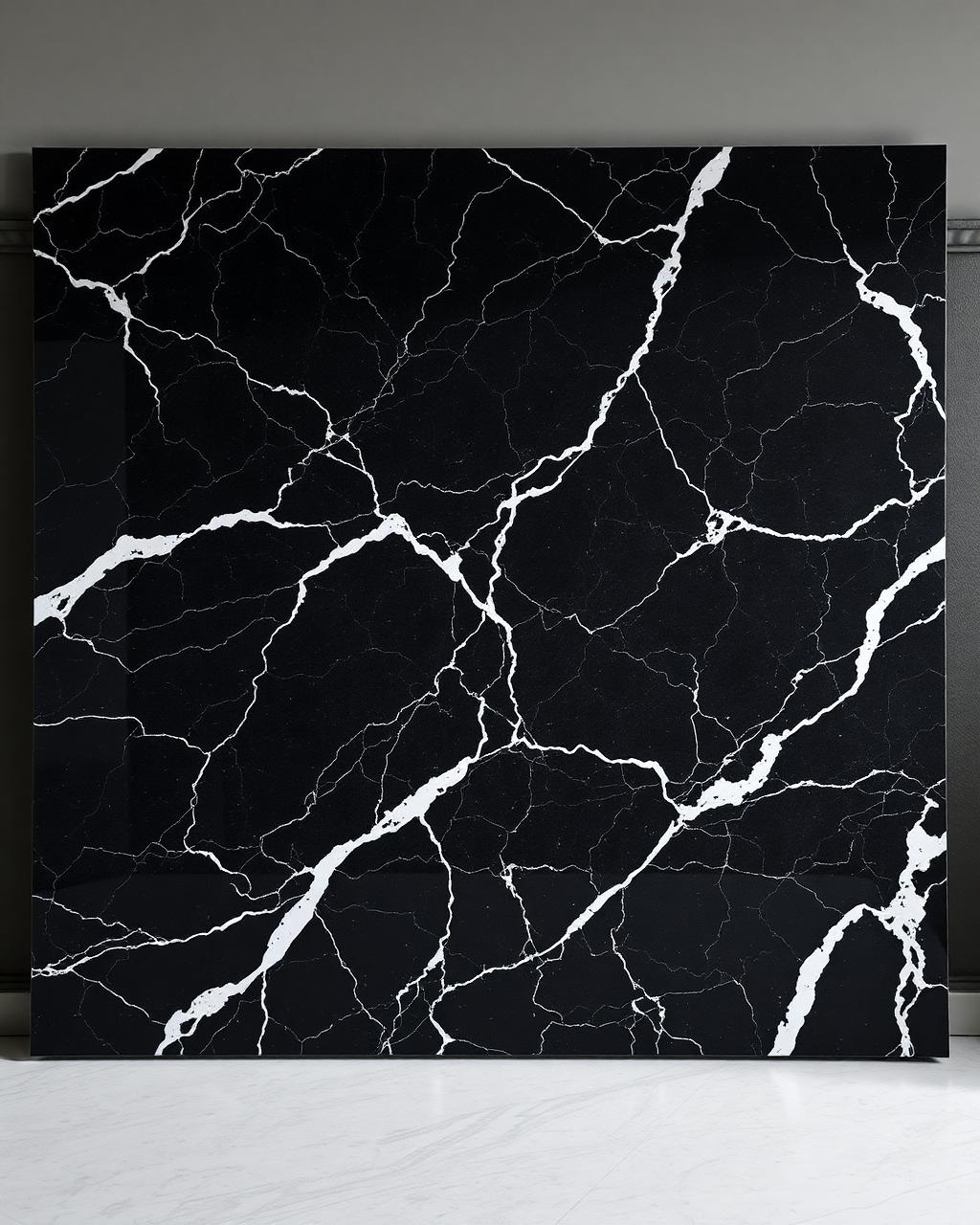 Nero Marquina marble slab