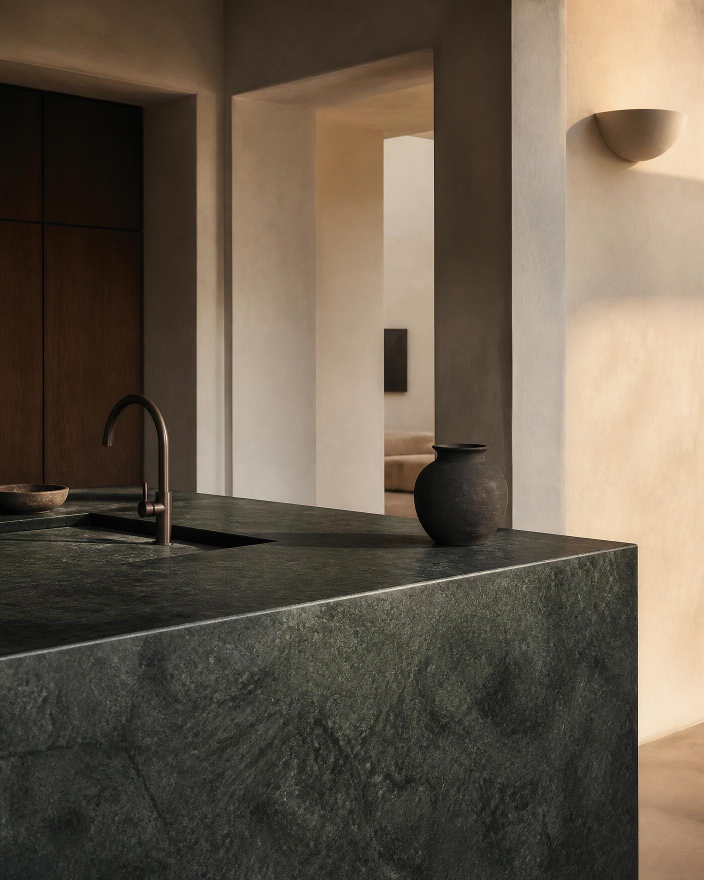 Stone benchtop in a New Zealand kitchen